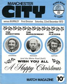 Manchester City v Burnley 1973/74